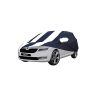 Allextreme SLE5005 Car Body Cover Compatible with Skoda Laura Custom Fit Dustproof UV Heat Resistant Indoor Outdoor Body Protection (Navy Blue & White with Mirror)