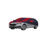 Allextreme SOE5004 Car Body Cover Compatible with Skoda Octavia Custom Fit Dustproof UV Heat Resistant Indoor Outdoor Body Protection (Navy Blue & Red with Mirror)