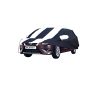 Allextreme NSE5005 Car Body Cover Compatible with Nissan Sunny Custom Fit Dustproof UV Heat Resistant Indoor Outdoor Body Protection (Navy Blue & White with Mirror)