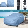 Allextreme MCE5001 Car Body Cover Compatible with Maruti Suzuki Ciaz Custom Fit Dustproof UV Heat Resistant Indoor Outdoor Body Protection (Blue with Mirror)