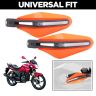Allextreme EXHB2OR 7/8" 22mm Motorcycle Hand Guard with LED Light Universal Bike Handle Protector Shield Handlebar Protection Gear (Orange)