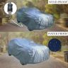AllExtreme HS5001 Car Body Cover Compatible with Hyundai Santro Custom Fit Dustproof UV Heat Resistant Indoor Outdoor Body Protection (Blue with Mirror)
