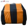 Allextreme KSG5003 Car Body Cover Compatible with Kia Sonet Custom Fit Dustproof UV Heat Resistant Indoor Outdoor Body Protection (Navy Blue & Orange with Mirror)