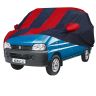 Allextreme MEG5004 Car Body Cover Compatible with Maruti Suzuki Eeco Custom Fit Dustproof UV Heat Resistant Indoor Outdoor Body Protection (Navy Blue & Red with Mirror)