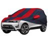 Allextreme MXG5004 Car Body Cover Compatible with Mahindra XUV 300 Custom Fit Dustproof UV Heat Resistant Indoor Outdoor Body Protection (Navy Blue & Red with Mirror)