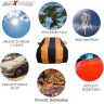 Allextreme MEG5003 Car Body Cover Compatible with Maruti Suzuki Eeco Custom Fit Dustproof UV Heat Resistant Indoor Outdoor Body Protection (Navy Blue & Orange with Mirror)