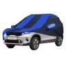 Allextreme KSG5002 Car Body Cover Compatible with Kia Sonet Custom Fit Dustproof UV Heat Resistant Indoor Outdoor Body Protection (Navy Blue & Blue with Mirror)