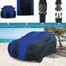 Allextreme MEG5002 Car Body Cover Compatible with Maruti Suzuki Eeco Custom Fit Dustproof UV Heat Resistant Indoor Outdoor Body Protection (Navy Blue & Blue with Mirror)