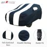 Allextreme HVG5005 Car Body Cover Compatible with Hyundai Venue Custom Fit Dustproof UV Heat Resistant Indoor Outdoor Body Protection (Navy Blue & White with Mirror)