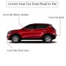 Allextreme MBG5001 Car Body Cover Compatible with Maruti Suzuki Brezza Custom Fit Dustproof UV Heat Resistant Indoor Outdoor Body Protection (Blue with Mirror)