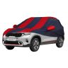 Allextreme KSG5004 Car Body Cover Compatible with Kia Sonet Custom Fit Dustproof UV Heat Resistant Indoor Outdoor Body Protection (Navy Blue & Red with Mirror)