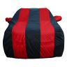 Allextreme KSG5004 Car Body Cover Compatible with Kia Sonet Custom Fit Dustproof UV Heat Resistant Indoor Outdoor Body Protection (Navy Blue & Red with Mirror)