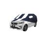 Allextreme MSP5005 Car Body Cover Compatible with Maruti Suzuki Ertiga Custom Fit Dustproof UV Heat Resistant Indoor Outdoor Body Protection (Navy Blue & White with Mirror)