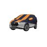 Allextreme NMP5003 Car Body Cover Compatible with Nissan Magnite Custom Fit Dustproof UV Heat Resistant Indoor Outdoor Body Protection (Navy Blue & Orange with Mirror)