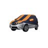 Allextreme NTP5003 Car Body Cover Compatible with Nissan Terrano Custom Fit Dustproof UV Heat Resistant Indoor Outdoor Body Protection (Navy Blue & Orange with Mirror)
