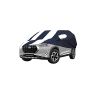 Allextreme NMP5005 Car Body Cover Compatible with Nissan Magnite Custom Fit Dustproof UV Heat Resistant Indoor Outdoor Body Protection (Navy Blue & White with Mirror)