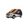 Allextreme KSP5003 Car Body Cover Compatible with Kia Seltos Custom Fit Dustproof UV Heat Resistant Indoor Outdoor Body Protection (Navy Blue & Orange with Mirror)