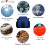 Allextreme MXP5002 Car Body Cover Compatible with Maruti Suzuki XL6 Custom Fit Dustproof UV Heat Resistant Indoor Outdoor Body Protection (Navy Blue & Blue with Mirror)