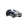 Allextreme HKP5005 Car Body Cover Compatible with Hyundai Kona Custom Fit Dustproof UV Heat Resistant Indoor Outdoor Body Protection (Navy Blue & White with Mirror)