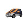Allextreme RDP5003 Car Body Cover Compatible with Renault Duster Custom Fit Dustproof UV Heat Resistant Indoor Outdoor Body Protection (Navy Blue & Orange with Mirror)