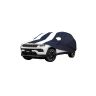 Allextreme JCP5005 Car Body Cover Compatible with Jeep Compass Custom Fit Dustproof UV Heat Resistant Indoor Outdoor Body Protection (Navy Blue & White with Mirror)