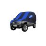 Allextreme JJP5002 Car Body Cover Compatible with Jeep Custom Fit Dustproof UV Heat Resistant Indoor Outdoor Body Protection (Navy Blue & Blue with Mirror)