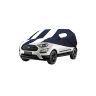 Allextreme MEP5005 Car Body Cover Compatible with Ford Eco Sport Custom Fit Dustproof UV Heat Resistant Indoor Outdoor Body Protection (Navy Blue & White with Mirror)