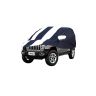 Allextreme JJP5005 Car Body Cover Compatible with Jeep Custom Fit Dustproof UV Heat Resistant Indoor Outdoor Body Protection (Navy Blue & White with Mirror)