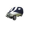 Allextreme MMZ5005 Car Body Cover Compatible with Mahindra Marshal Custom Fit Dustproof UV Heat Resistant Indoor Outdoor Body Protection (Navy Blue & White with Mirror)