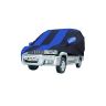 Allextreme TQZ5002 Car Body Cover Compatible with Toyota Qualis Custom Fit Dustproof UV Heat Resistant Indoor Outdoor Body Protection (Navy Blue & Blue with Mirror)