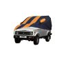 Allextreme MGZ5003 Car Body Cover Compatible with Maruti Suzuki Gypsy Custom Fit Dustproof UV Heat Resistant Indoor Outdoor Body Protection (Navy Blue & Orange with Mirror)