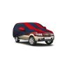 Allextreme CTZ5004 Car Body Cover Compatible with Chevrolet Tavera Custom Fit Dustproof UV Heat Resistant Indoor Outdoor Body Protection (Navy Blue & Red with Mirror)