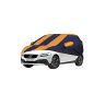 Allextreme VVZ5003 Car Body Cover Compatible with Volvo V40 Custom Fit Dustproof UV Heat Resistant Indoor Outdoor Body Protection (Navy Blue & Orange with Mirror)