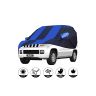 Allextreme MTZ5002 Car Body Cover Compatible with Mahindra TUV300 Custom Fit Dustproof UV Heat Resistant Indoor Outdoor Body Protection (Navy Blue & Blue with Mirror)