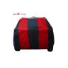 Allextreme MSZ5004 Car Body Cover Compatible with Mahindra Scorpio Custom Fit Dustproof UV Heat Resistant Indoor Outdoor Body Protection (Navy Blue & Red with Mirror)