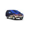 Allextreme CTZ5002 Car Body Cover Compatible with Chevrolet Tavera Custom Fit Dustproof UV Heat Resistant Indoor Outdoor Body Protection (Navy Blue & Blue with Mirror)