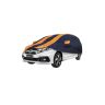 Allextreme HMZ5003 Car Body Cover Compatible with Mobilio Custom Fit Dustproof UV Heat Resistant Indoor Outdoor Body Protection (Navy Blue & Orange with Mirror)