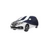 Allextreme HMZ5005 Car Body Cover Compatible with Mobilio Custom Fit Dustproof UV Heat Resistant Indoor Outdoor Body Protection (Navy Blue & White with Mirror)