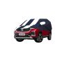 Allextreme MHZ5005 Car Body Cover Compatible with MG Hector Custom Fit Dustproof UV Heat Resistant Indoor Outdoor Body Protection (Navy Blue & White with Mirror)