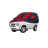Allextreme TSZ5004 Car Body Cover Compatible with Tata Sumo Custom Fit Dustproof UV Heat Resistant Indoor Outdoor Body Protection (Navy Blue & Red with Mirror)