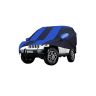 Allextreme TMZ5002 Car Body Cover Compatible with Mahindra Thar Custom Fit Dustproof UV Heat Resistant Indoor Outdoor Body Protection (Navy Blue & Blue with Mirror)
