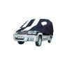 Allextreme TQZ5005 Car Body Cover Compatible with Toyota Qualis Custom Fit Dustproof UV Heat Resistant Indoor Outdoor Body Protection (Navy Blue & White with Mirror)