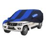 Allextreme MBZ5002 Car Body Cover Compatible with Mahindra Bolero Custom Fit Dustproof UV Heat Resistant Indoor Outdoor Body Protection (Navy Blue & Blue with Mirror)
