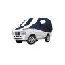 Allextreme TSZ5005 Car Body Cover Compatible with Tata Sumo Custom Fit Dustproof UV Heat Resistant Indoor Outdoor Body Protection (Navy Blue & White with Mirror)