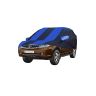 Allextreme TRY5002 Car Body Cover Compatible with Tata Safari Storme Custom Fit Dustproof UV Heat Resistant Indoor Outdoor Body Protection (Navy Blue & Blue with Mirror)