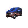 Allextreme MYY5002 Car Body Cover Compatible with Mahindra Xylo Custom Fit Dustproof UV Heat Resistant Indoor Outdoor Body Protection (Navy Blue & Blue with Mirror)