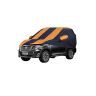Allextreme NPY5003 Car Body Cover Compatible with Nissan Petrol Custom Fit Dustproof UV Heat Resistant Indoor Outdoor Body Protection (Navy Blue & Orange with Mirror)