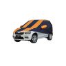 Allextreme SYY5003 Car Body Cover Compatible with Skoda Yeti Custom Fit Dustproof UV Heat Resistant Indoor Outdoor Body Protection (Navy Blue & Orange with Mirror)