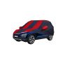 Allextreme TSY5004 Car Body Cover Compatible with Tata Safari Custom Fit Dustproof UV Heat Resistant Indoor Outdoor Body Protection (Navy Blue & Red with Mirror)