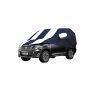 Allextreme NPY5005 Car Body Cover Compatible with Nissan Petrol Custom Fit Dustproof UV Heat Resistant Indoor Outdoor Body Protection (Navy Blue & White with Mirror)